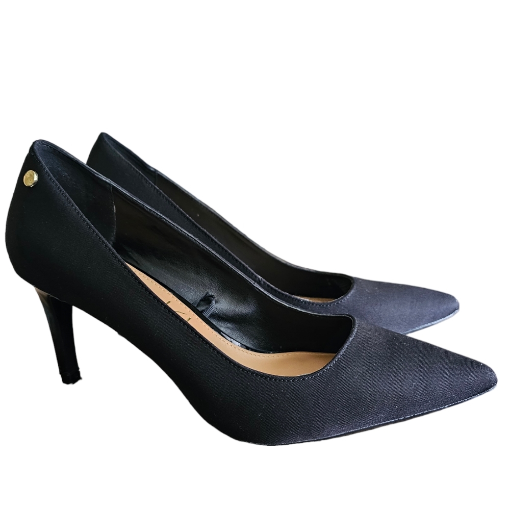 WOMEN'S CALVIN KLEIN NILLY POINTED TOE BLACK SHOES size 8.5